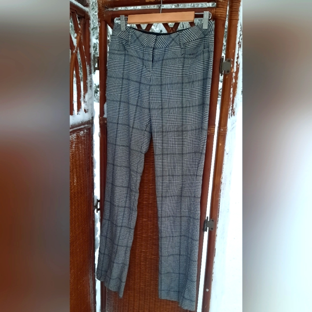 Woman's Expressions Checkered Dress Pants